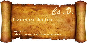 Csengery Dorina névjegykártya