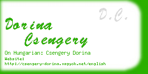 dorina csengery business card